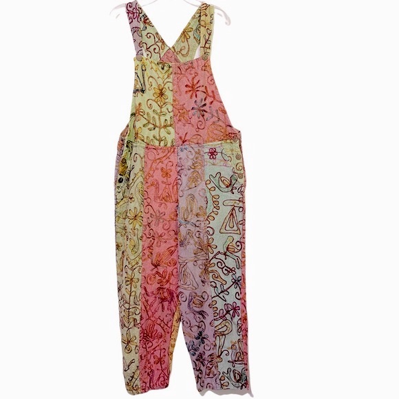 Sacred Threads Pants - Sacred Threads Patchwork Overalls Jumpsuit